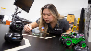 FURI student researcher Jenna Jae Eun Lee is creating a motion-detection camera system that could help stop swerving drivers.