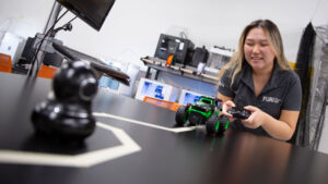 FURI student researcher Jenna Jae Eun Lee is creating a motion-detection camera system that could help stop swerving drivers.