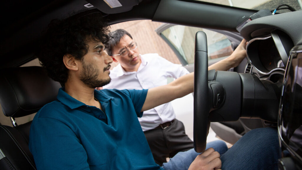 MORE student researcher Rohit Menon is using the 5G communication network to create a system that can control an off-road vehicle remotely with high precision.